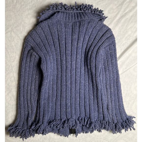 Vintage Ice-Ame Cable Knit Wool Hand Made Ecuador Purple Women's Sweater XS - Picture 2 of 7